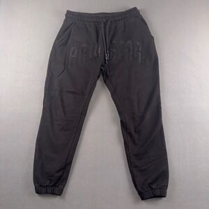 Rawgear Mens Black Embroidered Logo Joggers Sweatpants Size Medium Cotton